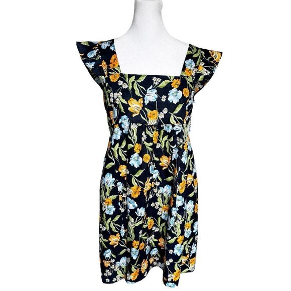 Draper James Maddie Babydoll Spring Blooms Floral Linen Smocked Dress. Small.NEW - Picture 2 of 10